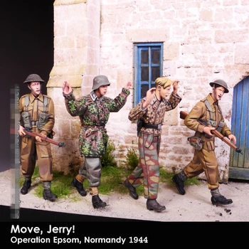 1/35 Baci pod pritiskom Skup modela vojnika iz tar. Britanski vojnici njemački zatvorenici Normandiji 1944 (4 figure) u nesastavljeni pločom Skup 