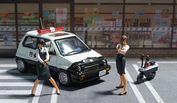 1/64 1/43 1/35 1/87 Japanska Policija Je Model Automobila Lutka Scena Garaža Bijeli Model Neobojeni Figurice Диораме