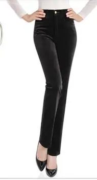 1 komad/paket jesensko-zimskih izravne ženske hlače samt hlače Samt ženske hlače s fleksibilnim gumicom u struku