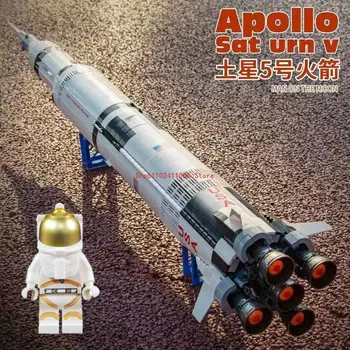 1969 kom. Apollo Saturn V Pokretanje Građevinskih Blokova Kompatibilne 21309 10231 Raketa Lansirati Svemirski Cigle Igračke za Djecu
