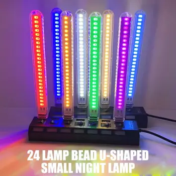 1pc 12 W USB LED noćno svjetlo Jednostavan uživo Pozadina Atmosferski Svjetla Krupan Mini-Lampe Za Čitanje