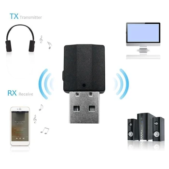 2 u 1 3,5 mm Аудиоадаптер Bežični Prijemnik BLE5.0 Bluetooth-kompatibilni Odašiljač za auto PC Slušalice TV, CD Player H8WD