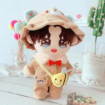 20 cm lutka odjeća odijelo Prekrasan Medvjed šešir torba za odijelo lutke pribor za naše generacije, Koreja Kpop EXO idol Lutke dar DIY Igračke