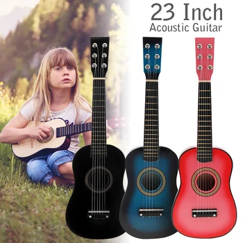 23-inčni Black Akustična Gitara Od Lipe S Гитарным Plectrum Gudačkih glazbala za Djecu Dječji Dar