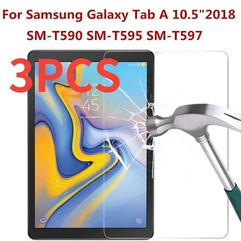 3 Kom. Kaljeno Staklo Za Samsung Galaxy Tab 10,5 Cm Zaštitni Film SM-T590 T595 T597 Zaštita Zaslona od Otisaka Prstiju