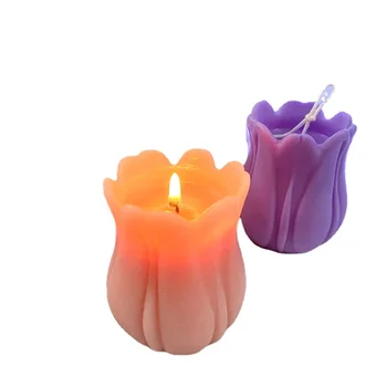 3D Trodimenzionalni Tulipana Mirisnu Svijeću Silikonska Forma DIY Kreativni Cvijet Gips Obrt Auto Nakit Ručne Sapun Kalup