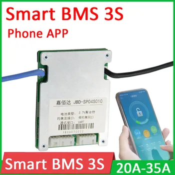 3S Smart BMS 12V 35A 30A 25A Litij Naknada za Zaštitu Baterije ravnotežu 18650 Li-ion Lipo PC Bluetooth softver мониторные baterije