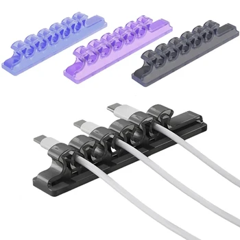 5 Rupa USB Kabel Organizator Kabelska Obujmica Za Navijanje Žica Slušalica Držač Za automobil Kabel za Silikon Spona Telefonska Linija Desktop Upravljanje