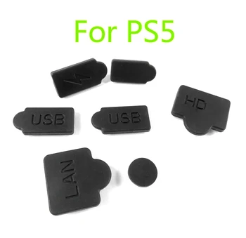 50 kompleta Za igraće Konzole PS5 Pribor, rezervni Dijelovi Crni Silikon Prašinu Dopuniti Skup USB HDM Sučelje Zaštita od prašine Prašinu Nožica