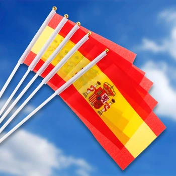 5pcs Španjolski Ručni Zastave Španjolska Grb Banneri Sportski Otvaranje Vanjski Dekor