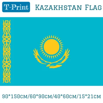 Banner Od Poliestera sa Nacionalnom Zastavom Kazahstana 90*150 cm Za Festivali, Sportske aktivnosti, zastave, Bannere i uređenje zastava/nacionalna zastava