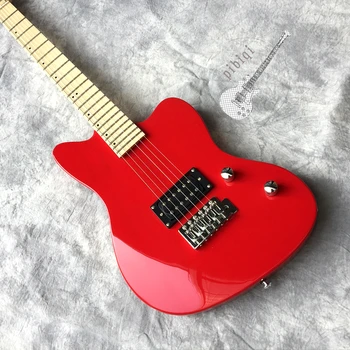 Besplatna dostava, svijetlo crvena električna gitara, logotip u boji i oblik mogu biti podešeni u skladu sa zahtjevima kupca.