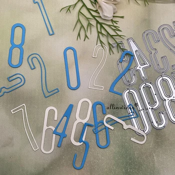 Broj dekoracije Metalnih Reznih Marke za DIY Album za Scrapbooking Papir Razglednice Ukrasne Obrt Otiskivanje Umrijeti