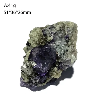 C3-6N-2 100% Prirodni uzorak mineralnih kristala fluorit Rudnik Яогангсянь Hunan province, Kina