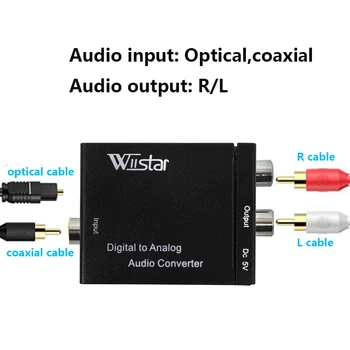 DAC Digitalno-Analogni Audio Converter Dekoder Optičkih Vlakana Koaksijalni Audio Stereo Adapter Za Pojačala RCA USB Kabel