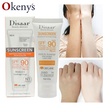 Disaar Krema Za sunčanje Spf 90 ++ Hidratantna krema Za sunčanje za zaštitu kože od 80 g Njegu lica Sprečava oštećenja kože, uklanja pigmentaciju Sp 40 g