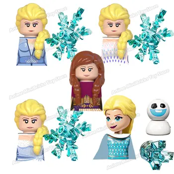 Disney Anime Cigle Filmove Mini Akcije Dječje Igračke Zamrznute Figure Gradivni Blokovi Elsa Anna Olaf Igračke za Djevojčice Darove za Djecu