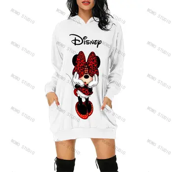 Disney Odjeća za Žene Odjeća Dugih Rukava Dreeses Ukusan Kawaii Crtani Odjeću za Stranke Y2k Minnie Mouse Rave Odijelo Top Mickey Žena