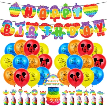 Disney ' s Mickey Mouse Pop Igračke Tema Balon Dječji Rođendan Dekoracija Глобалы Banner torta Topper Dječji Tuš Večernje Pribor