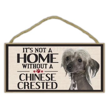 Dodatna oprema za kućne ljubimce Drveni znak - To nije dom bez kineske sedrenih - Pas, pokloni, ukrasi