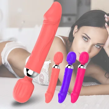 Dvoglavi AV-Stick Realan Dildo Vibrator za G-Spot Stimulator Klitorisa Ženskih Seksi Proizvod Seks-Igračke za Žene Odrasle 18 Trgovina