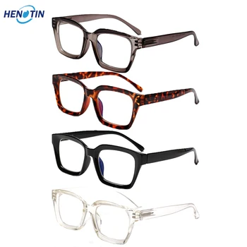 Henotin Pravokutni Plastični Rimless Udobne Naočale za čitanje Muških i ženskih HD Reader s Диоптриями +1.0+2.0+3.0+4.0+5.0+6.0