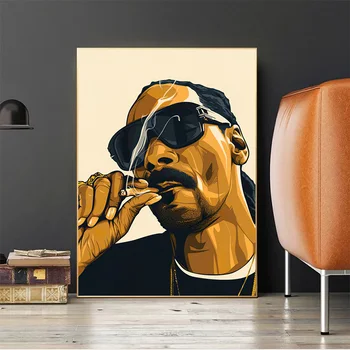 Hip-Hop Snoop Dogg je Pjevačica i Zvijezda Plakati Grafike Reper Zvijezda Platnu Slike Ulje na platnu Zid Knjige O Umjetnosti Uzorak za Dom Dekor Cuadros
