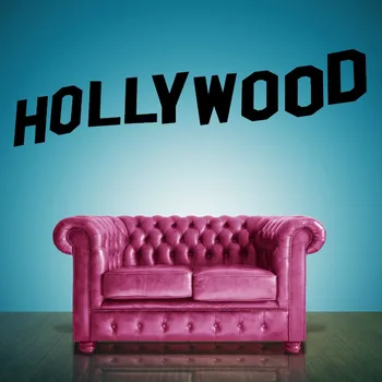 Holivudski Znak Naljepnica Na Zidu Spavaća Soba Kauč Moderni Hollywood Natpis Je Natpis Na Zidu, Dnevni Boravak Zvijezda Filma Vinil Kućni Dekor
