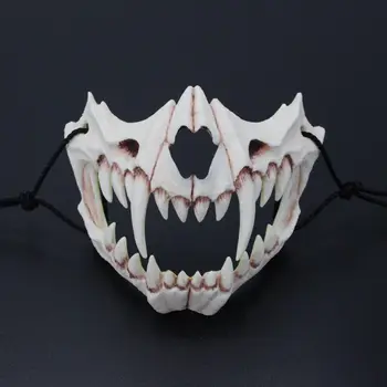 Japanski Zmaj Bog Maska Polovica Lica Ekološka Smola Lubanju Maska za Zurke Cosplay Maska Životinja