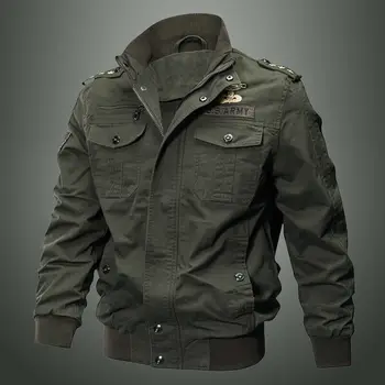 Jesensko-zimska muška vojna jakna s više džepova, Rutinsko Radna jakna od čistog pamuka, Velika Slobodna Хлопковая jakna za Swat, muška