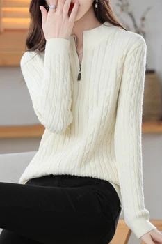 Kašmir kardigan munje s okruglog izreza, ženski jesensko - zimski džemper, slobodan ca однотонный džemper dugih rukava, džemper