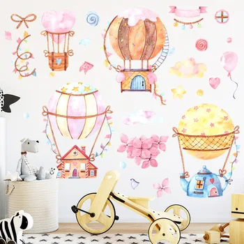 Kreativna Naljepnica za Zid s balonom za Dječju sobu, vrtića, Spavaće sobe, eko-Friendly Vinil Naljepnice za Zid, Umjetničke i Crtani Zidnim Slikarijama