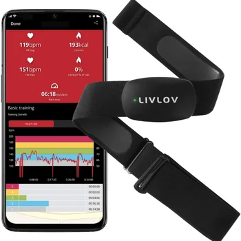 LIVLOV V6 Monitor Srčane Bluetooth Нагрудным Pojasom 5,0 ANT + Vodootporan IP67 Senzor brzine Otkucaja Srca Za Sportsku Monitora Polar Wahoo Zwift