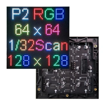 Led panel P2 RGB 128x128 mm na 64x64 piksela 1/32 skeniranja u boji modul za prikaz P2, kompatibilan s procesorom PIN2DMD EVO192x64