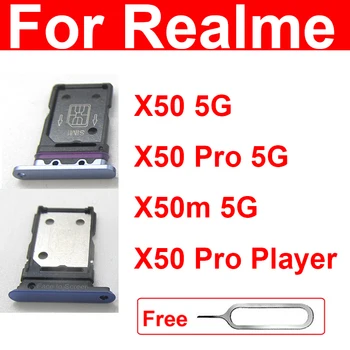Ležište Za SIM karticu Za OPPO Realme X50 5G X50 Pro Player X50M 5G Dvostruki Utor Za Sim Karticu Nano Držač Police Adapter Rezervni Dijelovi