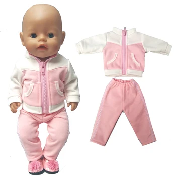 Lutkarska odjeća za 43 cm Born Baby Doll Jakna Odjeća Hlače Komplet za 17 