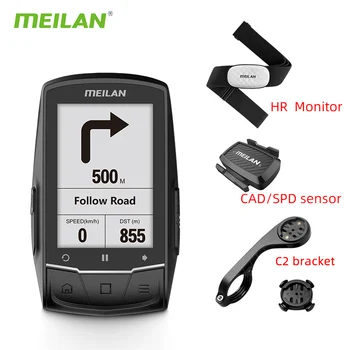 Meilan M1 bicikl GPS biciklistička računalo FINDER GPS Navigacija BLE4.0 Brzinomjer Vezu brzine vrtnje/monitor otkucaja srca/mjerač snage (nije u kompletu)