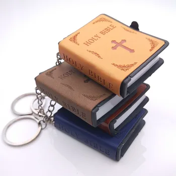 Mini Kožna Knjiga Privjesak Engleska/Španjolska Verzija Kršćanske Biblije Privjesci Zabavan Automobil Coeur Torbe Privjesak Identitet Pokloni