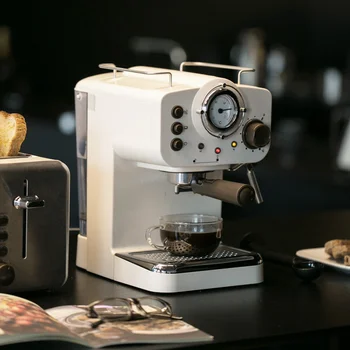 Novi 15-барная Aparat Za pripremu espresso kave u Retro stilu, Poluautomatski Talijanska Parna Mliječna Pjena s 2 i 1 ručke, Jednostavan za korištenje