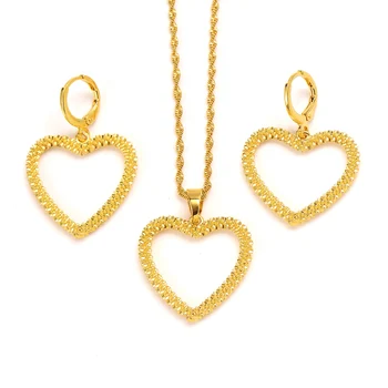 Ogrlice i Naušnice s privjesak u obliku srca za Žene, Modni Nakit, Australija, Novi Zeland, Djeveruše Darove