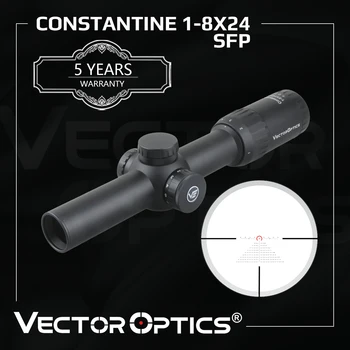 Optički ciljnik Vector Optika Constantine 1-8x24 SFP LPVO s vodootporan IPX6 i pozadinskim osvjetljenjem središnje točke .338 AR 15 Za lov