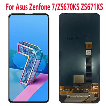 Originalni Zenfone 7 ZS670KS I002D s Amoled Zaslonom Za Asus Zenfone 7 ZS670KS I002D LCD zaslon osjetljiv na dodir stakla, Digitalizator Zenfone 7 Pro ZS671KS ASUS_I002D