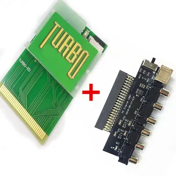 PCE pc engine konzola igraća karta TURBO 600 1 i RGBS Kartica Video Pojačalo RGBS Izlazni signal audio Izlaz