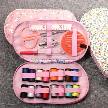 Prijenosni mini putne setove za šivanje kutija u boji igla konac pin škare set set s футляром kutija kućni DIY alata ručni alat