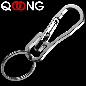 QOONG 2021 Visokokvalitetni Metalni Privezak Za Ključeve Muški Privjesak Od Nehrđajućeg Čelika, Držač Za Ključeve Kopče Remena Chaveiro Auto Privjesak Y02