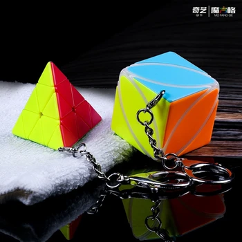 Qiyi privjesak za ključeve kocka 3x3 kocka zagonetka čarobna kocka, piramida Javorov list kocka torba ukras kocka edukativne igračke za djecu