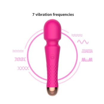 Snažan višefrekvencijski AV vibrator mekana silikonska vodootporna USB kabel za punjenje maser analni dildo sex igračke za odrasle stroj za žene