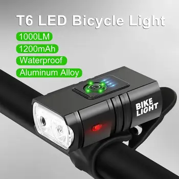 T6 Biciklistička Svjetlo Prednji 1000 Lumena Biciklizam Led Snažna Svjetiljka za Bicikl Rasvjeta Lampe USB Punjiva Lampa Mtb Pribor