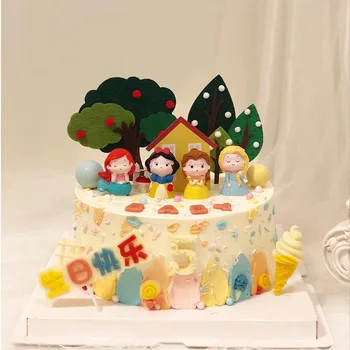 Torta Dekoracija Disney Princeze, Mini-Snjeguljica, Elsa, Večernje Potrepštine, Topper Za Tortu Za Rođendan, Dječji Tuš, Pribor Za Pečenje Za Djevojčice