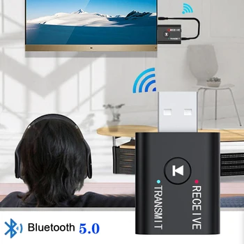 USB Bluetooth 5,0 Predajnik Prijemnik 2 u 1 TR6 Adapter Za TV PC Računalo Laptop Zvučnika Kućni Ured Auto Bluetooth Adapter